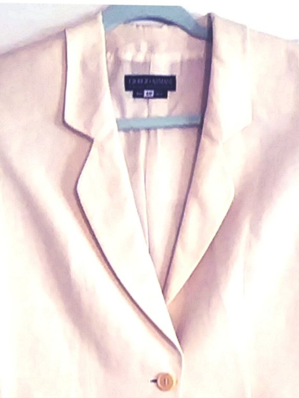 VINTAGE Giorgio Armani Borgonuovo 21 White Linen/Silk Blazer Jacket 40/Small - Picture 3 of 12